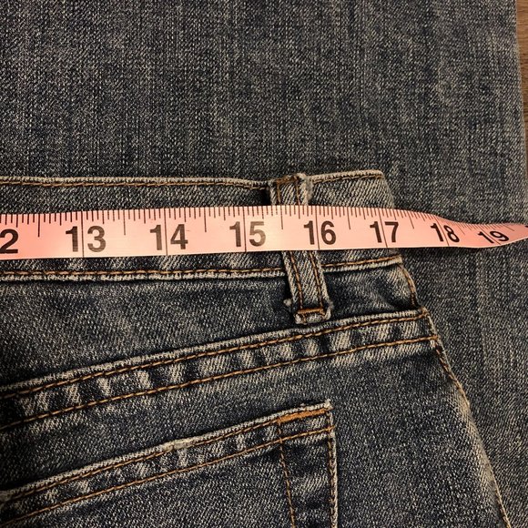 Zena Jeans Med Wash Embellished Brown Embroidery Rhinestones Womens Sz 14P - Picture 10 of 14